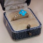 Antique Turquoise & Diamond Ring 15ct Yellow Gold from Ace Jewellery, Leeds