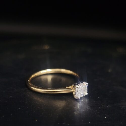 0.50ct Asscher Diamond Solitaire Engagement Ring 18ct Yellow Gold from Ace Jewellery, Leeds