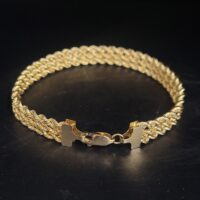 9ct Yellow Gold Three-Row Rope Bracelet from Ace Jewellery, Leeds