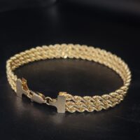 9ct Yellow Gold Three-Row Rope Bracelet from Ace Jewellery, Leeds