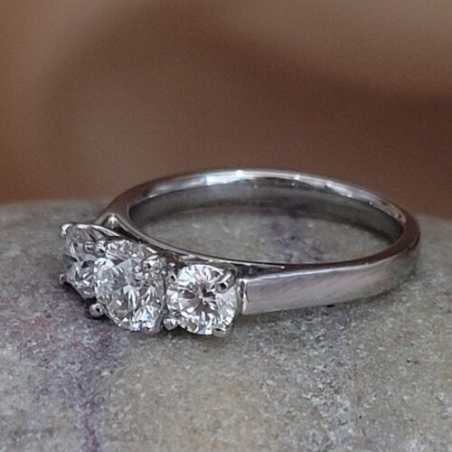 1.05ct Three-Stone Diamond Engagement Ring Platinum from Ace Jewellery, Leeds