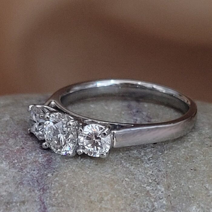 1.05ct Three-Stone Diamond Engagement Ring Platinum from Ace Jewellery, Leeds