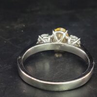 1.12ct Yellow Sapphire & Diamond Three-Stone Ring Platinum from Ace Jewellery, Leeds