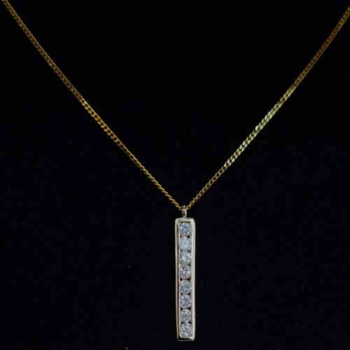 0.16ct Drop Diamond Pendant & Chain 9ct Yellow Gold from Ace Jewellery, Leeds