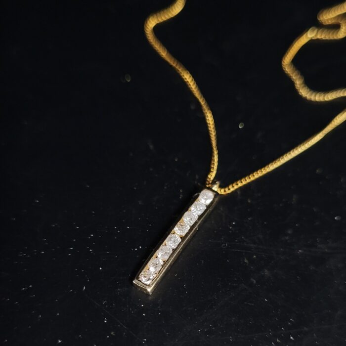 0.16ct Drop Diamond Pendant & Chain 9ct Yellow Gold from Ace Jewellery, Leeds