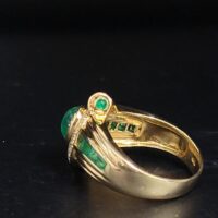 1.25ct Emerald & Diamond Statement Ring 18ct Yellow Gold from Ace Jewellery, Leeds