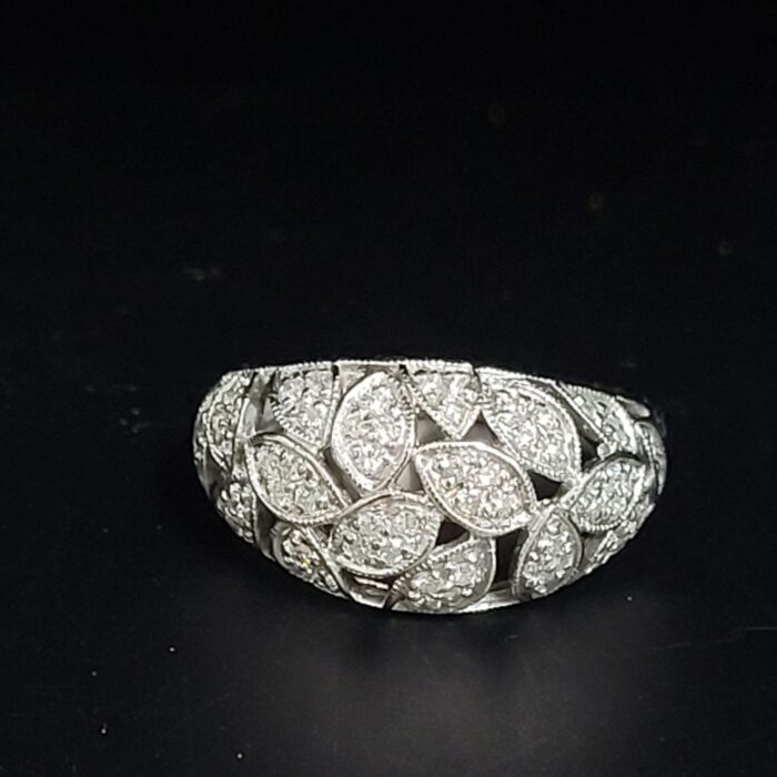 0.33ct Art Deco Diamond Cluster Ring 18ct White Gold from Ace Jewellery, Leeds