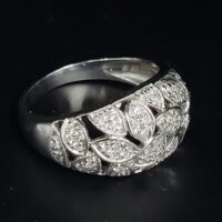 0.33ct Art Deco Diamond Cluster Ring 18ct White Gold from Ace Jewellery, Leeds