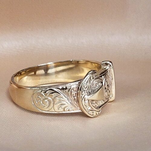 9ct Yellow Gold Buckle Ring from Ace Jewellery, Leeds