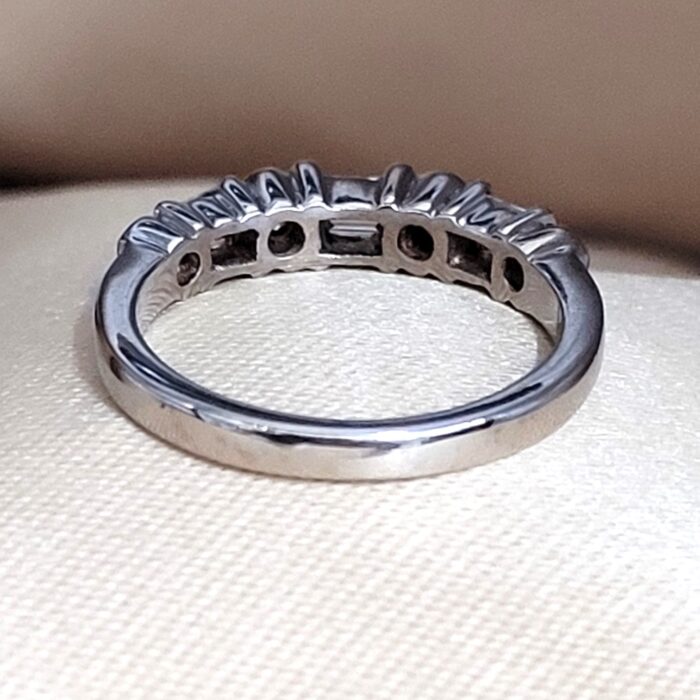 0.57ct Round Diamond & Baguette Half Eternity Ring 18ct White Gold from Ace Jewellery, Leeds