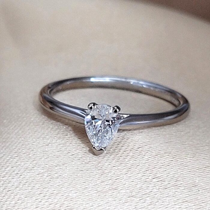 0.33ct Pear-Shaped Diamond Solitaire Engagement Ring Platinum from Ace Jewellery, Leeds