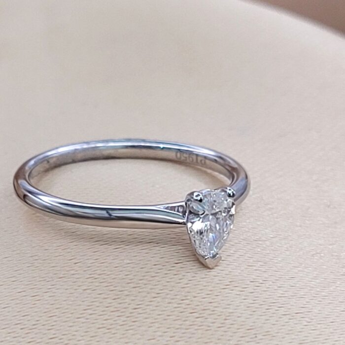 0.33ct Pear-Shaped Diamond Solitaire Engagement Ring Platinum from Ace Jewellery, Leeds