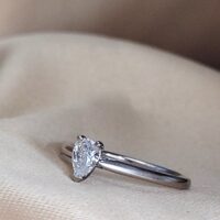 0.33ct Pear-Shaped Diamond Solitaire Engagement Ring Platinum from Ace Jewellery, Leeds