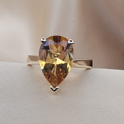 4.69ct Pear-Shaped Citrine Ring 9ct Yellow Gold from Ace Jewellery, Leeds