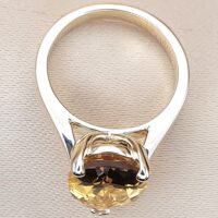 4.69ct Pear-Shaped Smoky Topaz Ring 9ct Yellow Gold from Ace Jewellery, Leeds