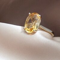 7.19ct Oval Citrine Ring 9ct Yellow Gold from Ace Jewellery, Leeds