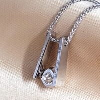 0.82ct Solitaire Diamond Tension-Set Pendant Necklace 18ct White Gold from Ace Jewellery, Leeds