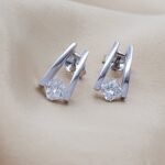 0.78ct Solitaire Diamond Tension-Set Earrings 18ct White Gold from Ace Jewellery, Leeds