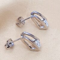 0.78ct Solitaire Diamond Tension-Set Earrings 18ct White Gold from Ace Jewellery, Leeds