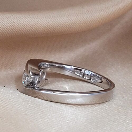 1.0ct Three-Stone Diamond Tension-Set Ring 18ct White Gold from Ace Jewellery, Leeds