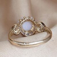 0.80ct Opal & Diamond Cluster Ring 9ct Yellow Gold from Ace Jewellery, Leeds