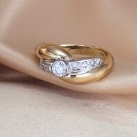 0.35ct Diamond Twist Ring 18ct Yellow Gold from Ace Jewellery, Leeds