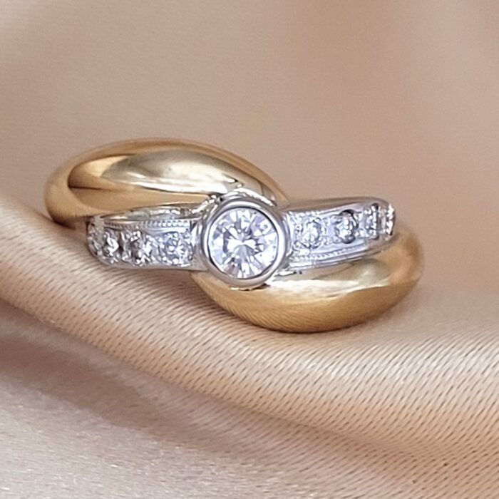 0.35ct Diamond Twist Ring 18ct Yellow Gold from Ace Jewellery, Leeds