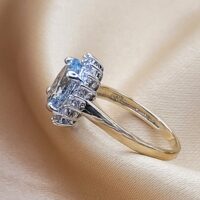 2.65ct Aquamarine & Diamond Cluster Ring 9ct Yellow Gold from Ace Jewellery, Leeds