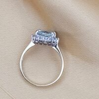 2.65ct Aquamarine & Diamond Cluster Ring 9ct Yellow Gold from Ace Jewellery, Leeds