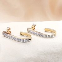 1.50ct Diamond Oval Hoop Earrings 14ct Yellow Gold from Ace Jewellery, Leeds