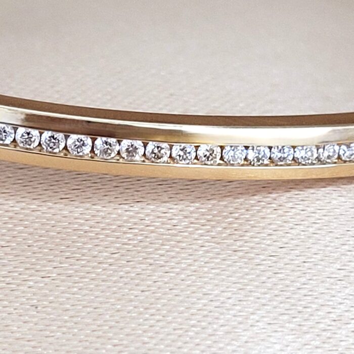 1.0ct Diamond Channel-Set Bangle 18ct Yellow Gold from Ace Jewellery, Leeds