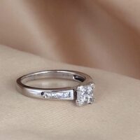 0.40ct Princess-Cut Diamond Cluster Ring 18ct White Gold from Ace Jewellery, Leeds