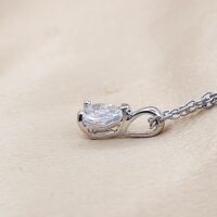 0.32ct Pear-Shaped Diamond Pendant Necklace Platinum from Ace Jewellery, Leeds