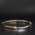 0.05ct Diamond Multi-Metal Bangle 9ct Yellow Gold & 9ct White Gold from Ace Jewellery, Leeds