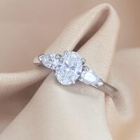 1.0ct Diamond Three-Stone Engagement Ring Platinum from Ace Jewellery, Leeds