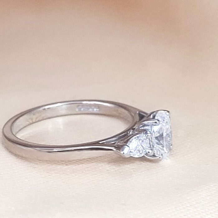 1.0ct Diamond Three-Stone Engagement Ring Platinum from Ace Jewellery, Leeds