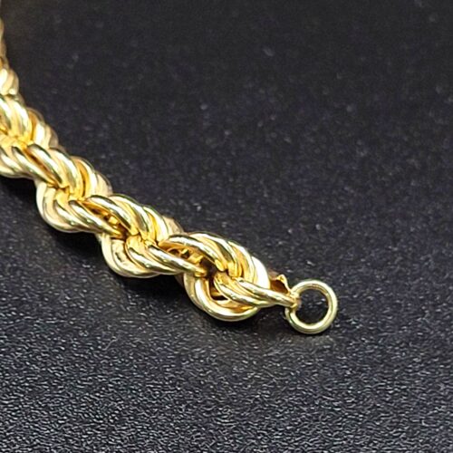 9ct Yellow Gold Rope Chain Bracelet from Ace Jewellery, Leeds