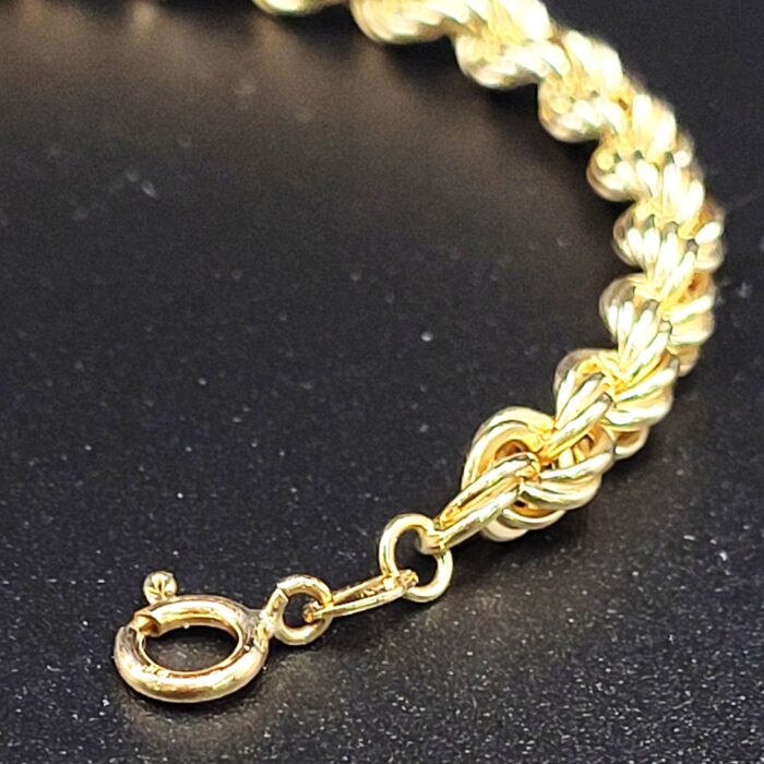 9ct Yellow Gold Rope Chain Bracelet from Ace Jewellery, Leeds