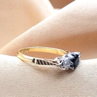 0.70ct Sapphire & Diamond Ring 18ct Yellow Gold from Ace Jewellery, Leeds