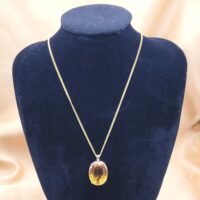 12.37ct Citrine Drop Pendant Necklace 9ct Yellow Gold from Ace Jewellery, Leeds