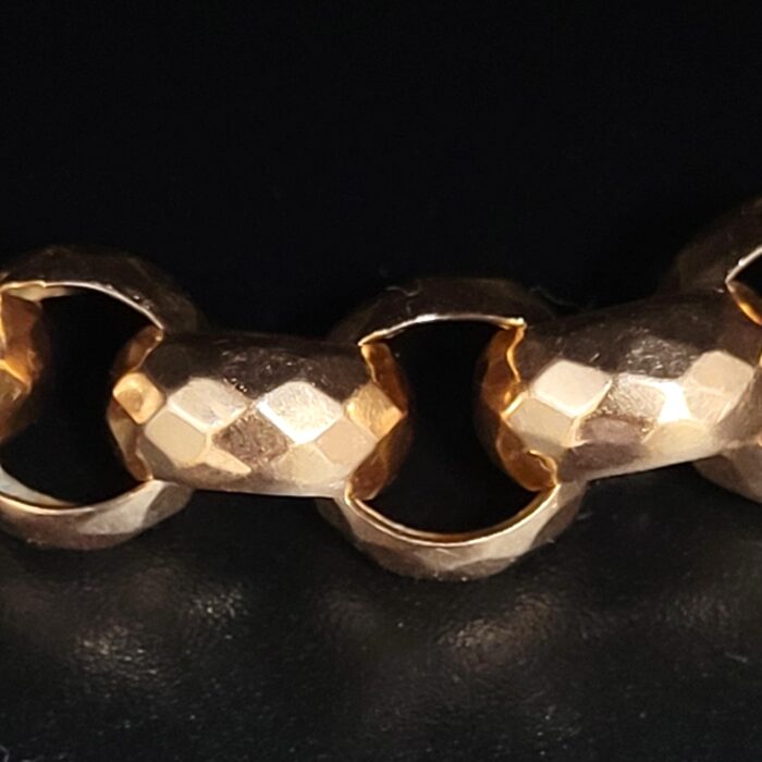 9ct Rose Gold Antique Faceted belcher Bracelet from Ace Jewellery, Leeds