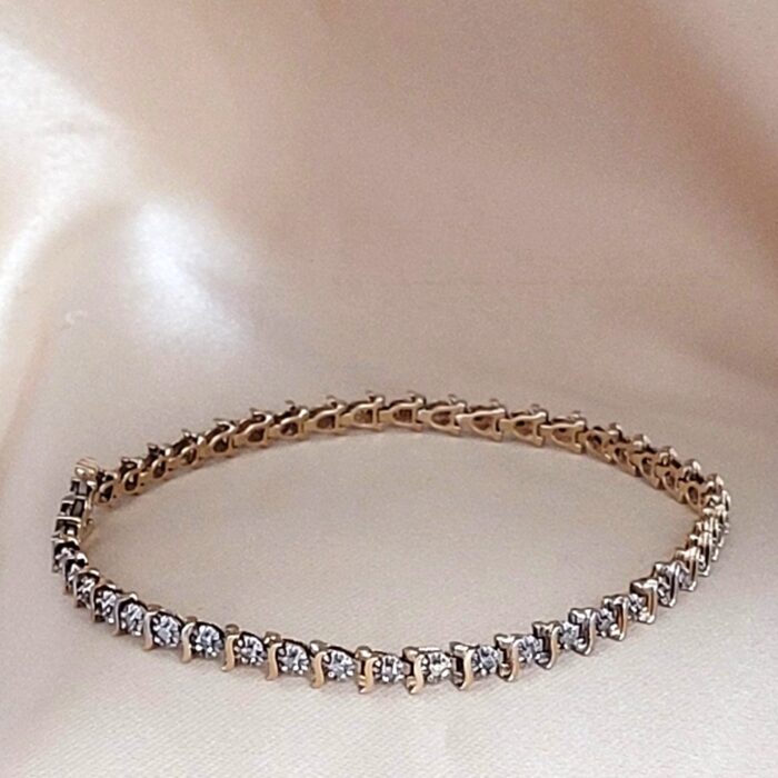 0.25ct Diamond Tennis Bracelet 9ct Yellow Gold from Ace Jewellery, Leeds