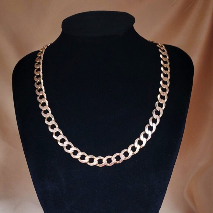 9ct Yellow Gold Flat Curb Chain 21.5" from Ace Jewellery, Leeds