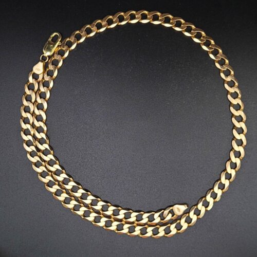 9ct Yellow Gold Flat Curb Chain 21.5" from Ace Jewellery, Leeds