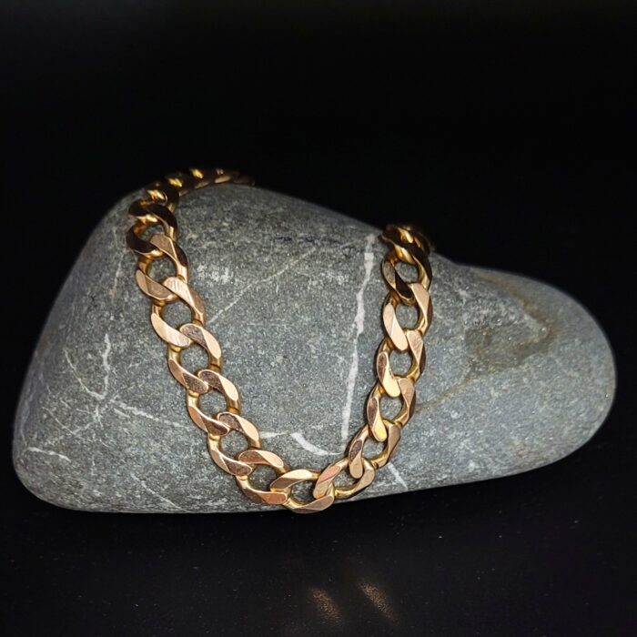 9ct Yellow Gold Flat Curb Chain 21.5" from Ace Jewellery, Leeds