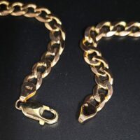 9ct Yellow Gold Flat Curb Chain 21.5" from Ace Jewellery, Leeds